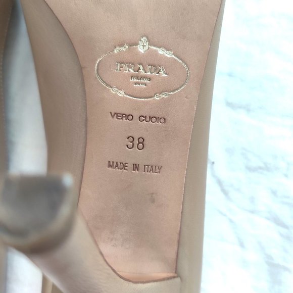 Prada Pee Toe Leather Pump - Picture 8 of 10